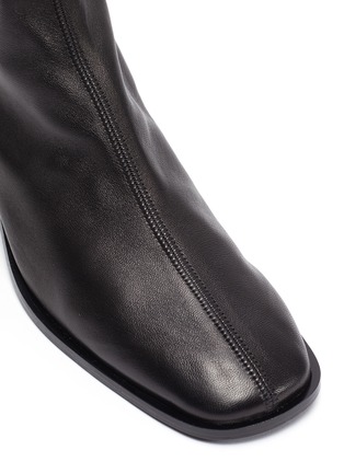 Detail View - Click To Enlarge - ACNE STUDIOS - Block heel branded leather boots