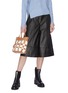 Front View - Click To Enlarge - 3.1 PHILLIP LIM - Odita Mini' woven lattice leather bucket bag