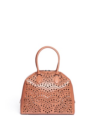 Back View - Click To Enlarge - ALAÏA - Perforated leather tote