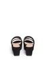 Back View - Click To Enlarge - CLERGERIE - Frazzia double-band suede flatform sandals