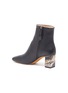  - GRAY MATTERS - Marble heel leather ankle boots