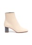 Main View - Click To Enlarge - GRAY MATTERS - Colourblock heel leather ankle boots