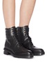 Figure View - Click To Enlarge - ALEXANDER WANG - 'Andy' leather combat boots
