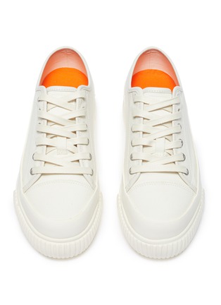 Detail View - Click To Enlarge - BOTH - Rubber panel contrast lining low platform canvas sneakers