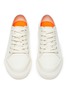 Detail View - Click To Enlarge - BOTH - Rubber panel contrast lining low platform canvas sneakers