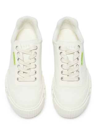 Detail View - Click To Enlarge - BOTH - 'Broken C’ side cushioned collar rubber panel canvas sneakers