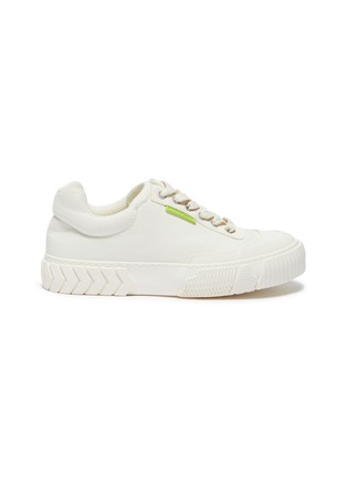 Main View - Click To Enlarge - BOTH - 'Broken C’ side cushioned collar rubber panel canvas sneakers