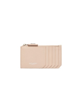 Main View - Click To Enlarge - SAINT LAURENT - 'Fragments' grained leather cardholder