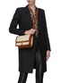 Figure View - Click To Enlarge - SAINT LAURENT - 'Carre' leather canvas shoulder bag