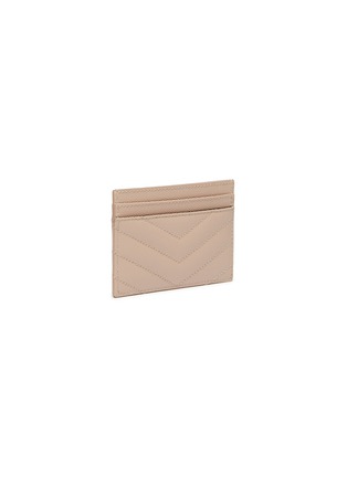 Figure View - Click To Enlarge - SAINT LAURENT - Monogram quilted grained leather cardholder