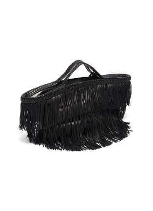 Detail View - Click To Enlarge - SAINT LAURENT - 'Panier' fringed leather tote