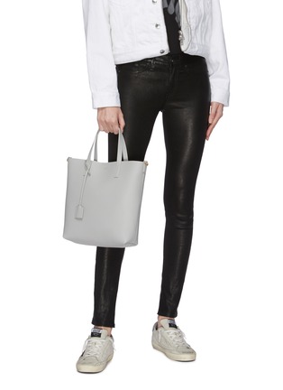 Figure View - Click To Enlarge - SAINT LAURENT - 'Toy' leather shopping tote bag