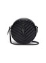 Main View - Click To Enlarge - SAINT LAURENT - Logo appliqué round leather crossbody bag