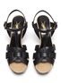 Detail View - Click To Enlarge - SAINT LAURENT - '75 Tribute' calf leather woven strap sandals