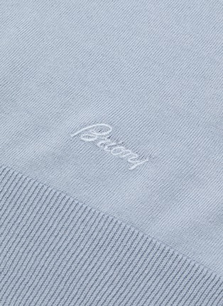  - BRIONI - Logo embroidered cotton polo