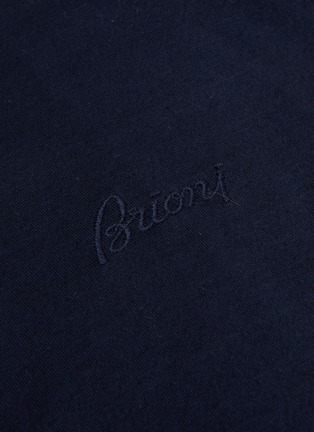  - BRIONI - Logo embroidered crewneck T-shirt