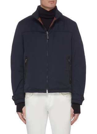 Main View - Click To Enlarge - BRIONI - Padded racer jacket