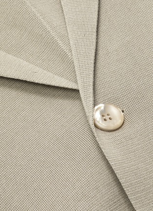  - BRIONI - Notch lapel silk-cotton blend tailored blazer