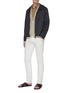 Figure View - Click To Enlarge - BRIONI - Notch lapel silk-cotton blend tailored blazer
