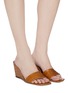Figure View - Click To Enlarge - STAUD - 'Billie' croc embossed leather wedge sandals