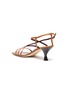  - STAUD - Mismatched strappy croc embossed leather sandals