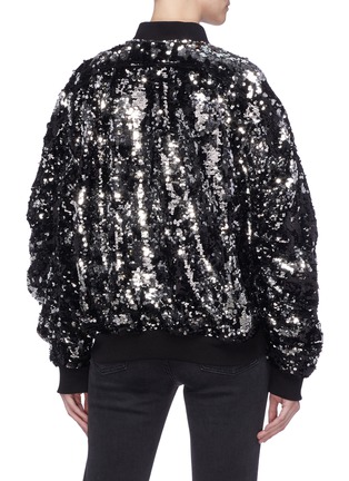 Back View - Click To Enlarge - FIORUCCI - Sequin oversized bomber jacket