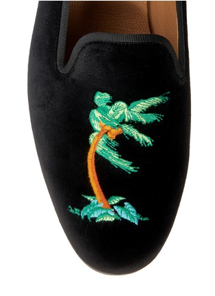 Detail View - Click To Enlarge - STUBBS & WOOTTON - 'Storm' velvet slip-ons