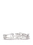 Back View - Click To Enlarge - ALEXANDER MCQUEEN - Clear crystal skeleton bracelet