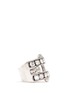 Detail View - Click To Enlarge - ALEXANDER MCQUEEN - Stud and bar embellished skull ring