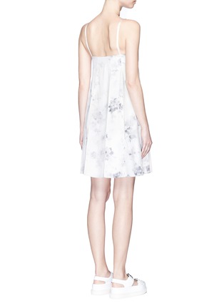 Back View - Click To Enlarge - CALVIN KLEIN 205W39NYC - 'Lucinda' floral print pleated silk satin dress