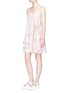 Figure View - Click To Enlarge - CALVIN KLEIN 205W39NYC - 'Lucinda' floral print pleated silk satin dress
