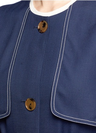 Detail View - Click To Enlarge - KHAITE - Isadora' topstitch belted trench coat