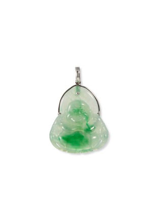 Main View - Click To Enlarge - SAMUEL KUNG - 'Happy Buddha' jadeite 18k white gold pendant