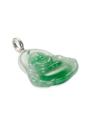 Figure View - Click To Enlarge - SAMUEL KUNG - 'Happy Buddha' jadeite 18k white gold pendant