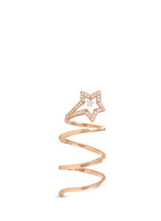 Main View - Click To Enlarge - STÉFÈRE - 'Étoile Filante' diamond 18k rose gold spiral ring