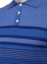 Detail View - Click To Enlarge - ISAIA - Stripe silk-cotton knit polo shirt