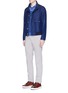 Figure View - Click To Enlarge - ISAIA - Stripe silk-cotton knit polo shirt