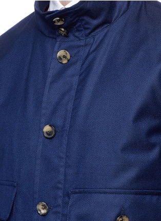 Detail View - Click To Enlarge - ISAIA - Cashmere-silk piqué blouson jacket