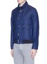 Front View - Click To Enlarge - ISAIA - Cashmere-silk piqué blouson jacket