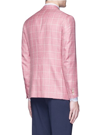 Back View - Click To Enlarge - ISAIA - 'Sailor' check plaid wool-silk-linen blazer