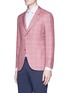 Front View - Click To Enlarge - ISAIA - 'Sailor' check plaid wool-silk-linen blazer