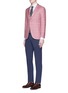 Figure View - Click To Enlarge - ISAIA - 'Sailor' check plaid wool-silk-linen blazer