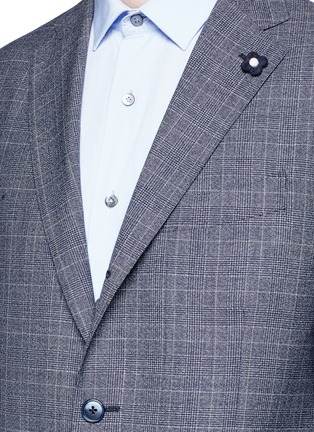 Detail View - Click To Enlarge - LARDINI - Windowpane check wool suit