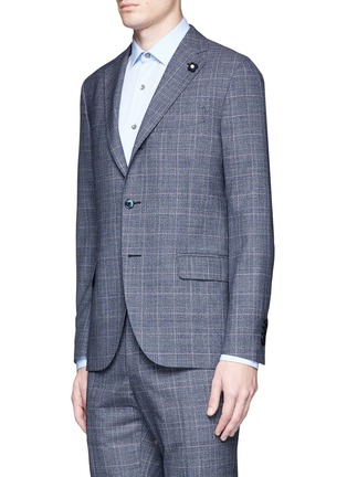 Back View - Click To Enlarge - LARDINI - Windowpane check wool suit