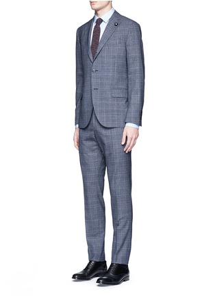 Figure View - Click To Enlarge - LARDINI - Windowpane check wool suit