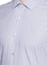 Detail View - Click To Enlarge - LARDINI - Stripe floral jacquard cotton shirt