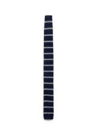 Main View - Click To Enlarge - LARDINI - Stripe cotton knit tie