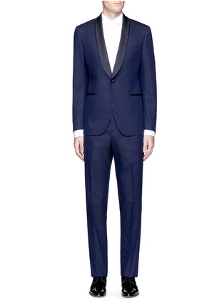 Main View - Click To Enlarge - LARDINI - Dot jacquard tuxedo suit