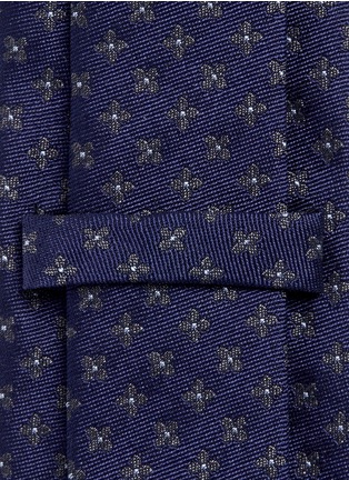 Detail View - Click To Enlarge - LARDINI - Floral jacquard silk faille tie