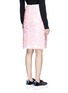 Back View - Click To Enlarge - EMILIO PUCCI - Sequin leaf embroidery lace pencil skirt